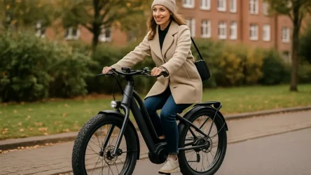 Comfort, grip en stijl op een elektrische damesfiets met dikke banden